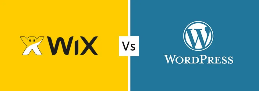 Wix vs WordPress in logo