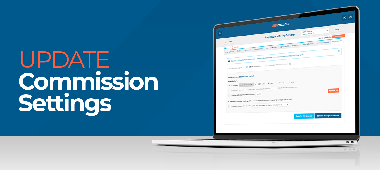 Configuración de comisiones mejorada