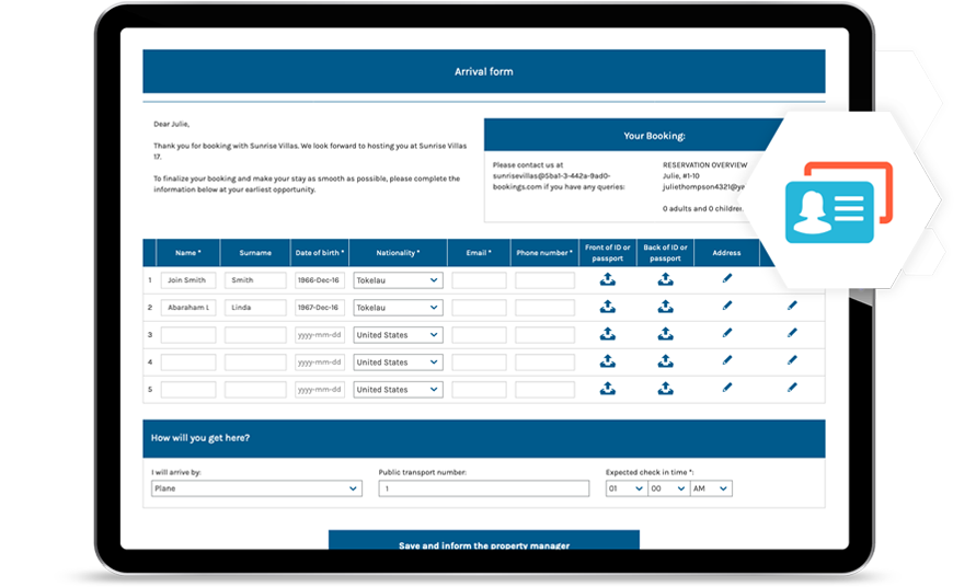 365Villas-Software-Email2020 365 Villas Software Arrival Form Feature
