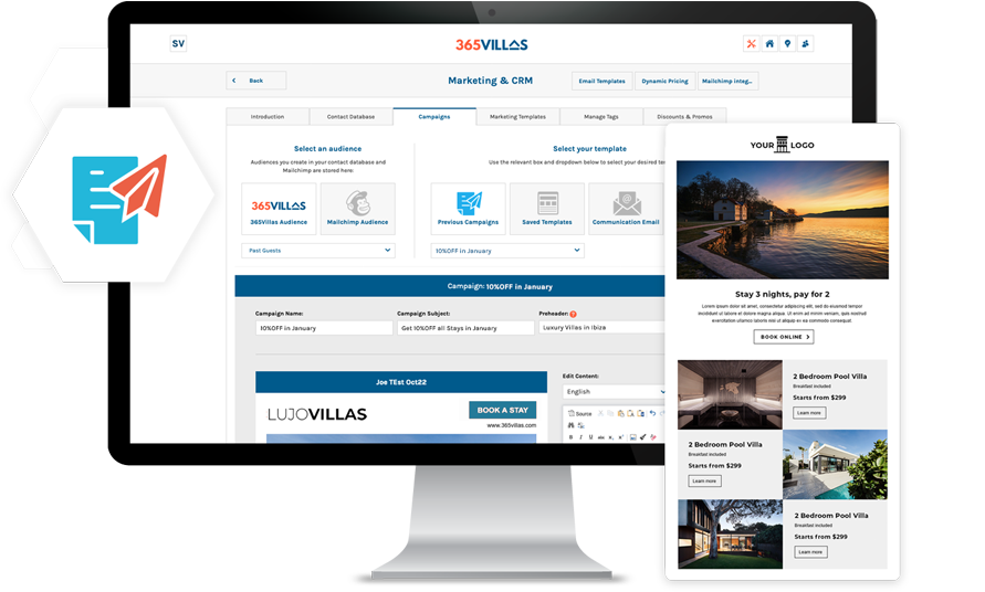 365Villas-Software-Email2020 365 Villas Software Marketing CRM Feature