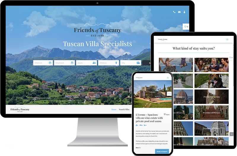 Friends of Tuscany new website design