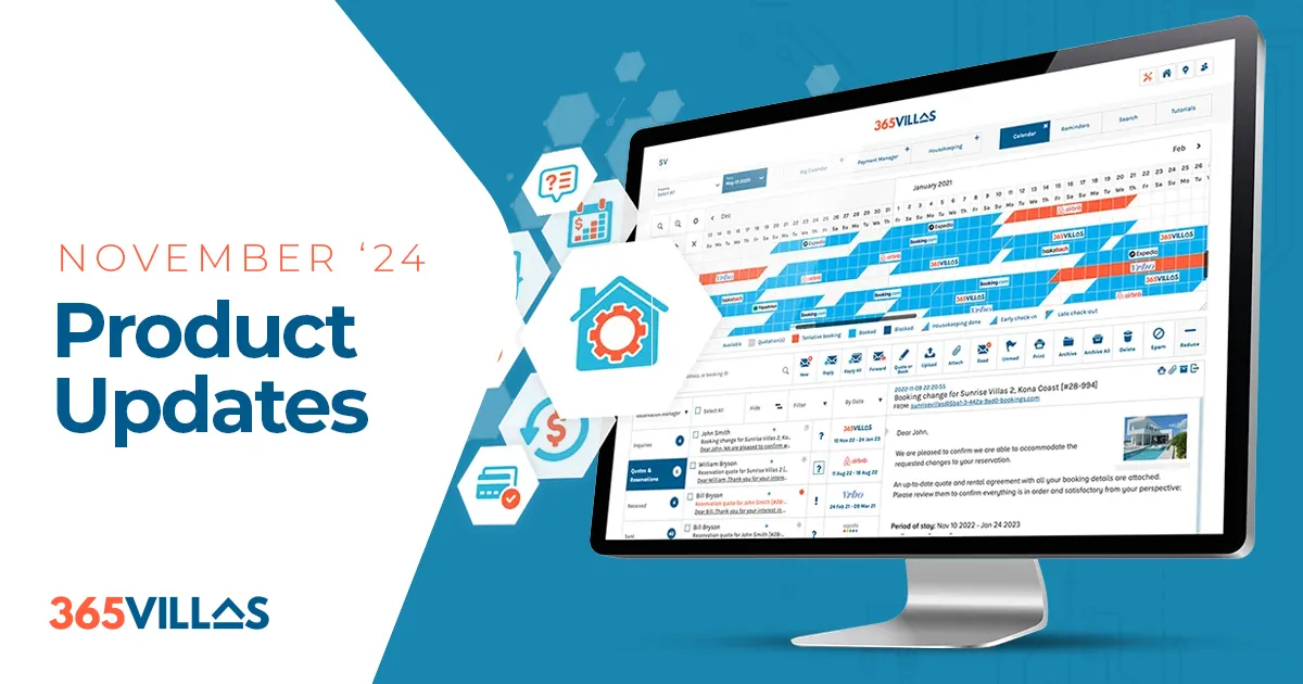 November 2024: 365Villas Vacation Rental Software Developments